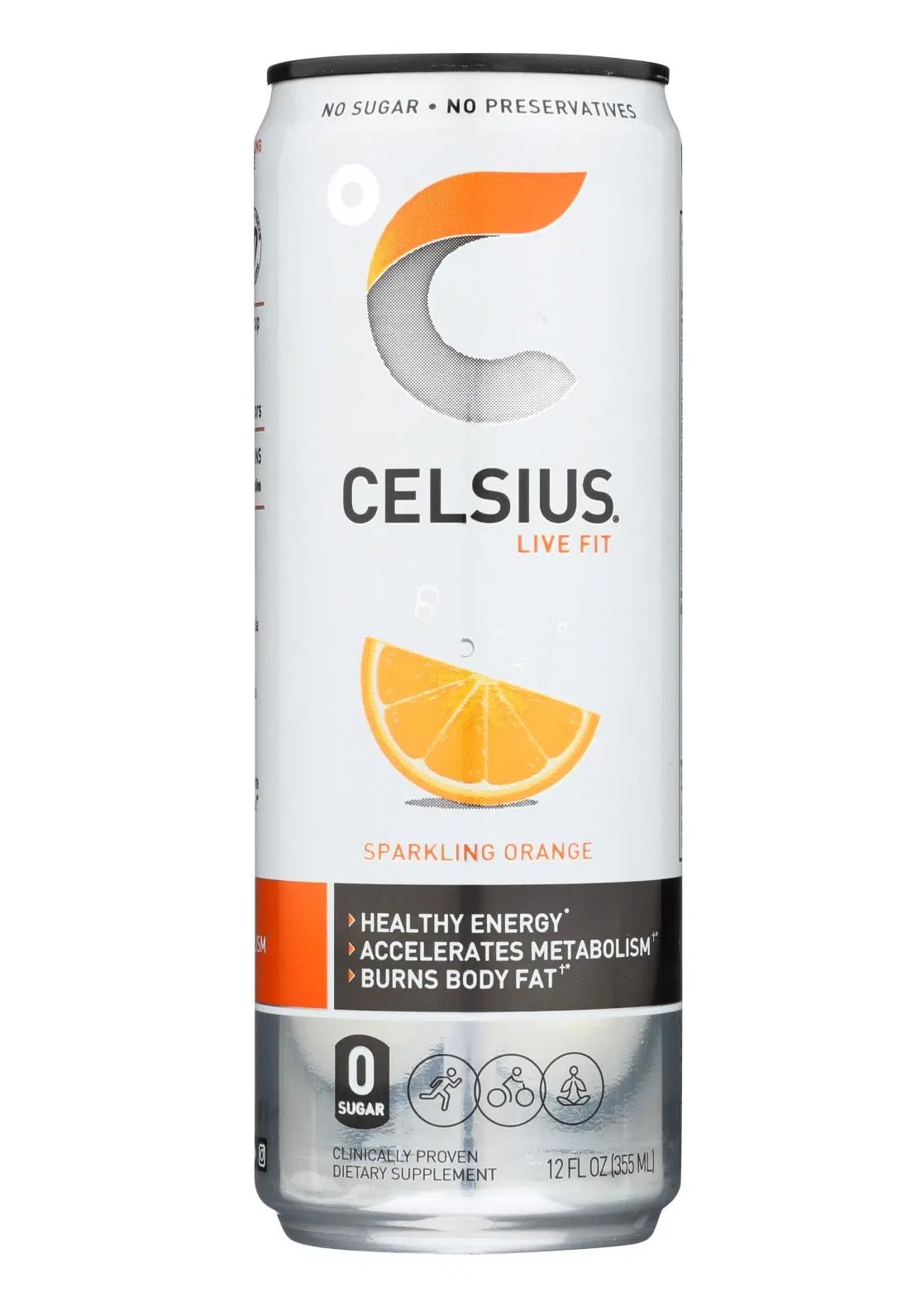 Celsius Sparkling Orange Dietary Supplement - Case Of 12 - 12 Fz